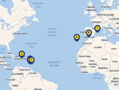 Mapa plavby